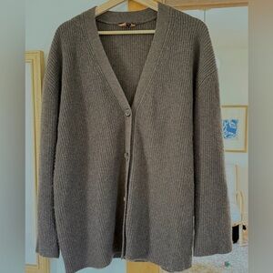Quince Mongolian Spring Cashmere Oversized Boyfriend Cardigan Sweater